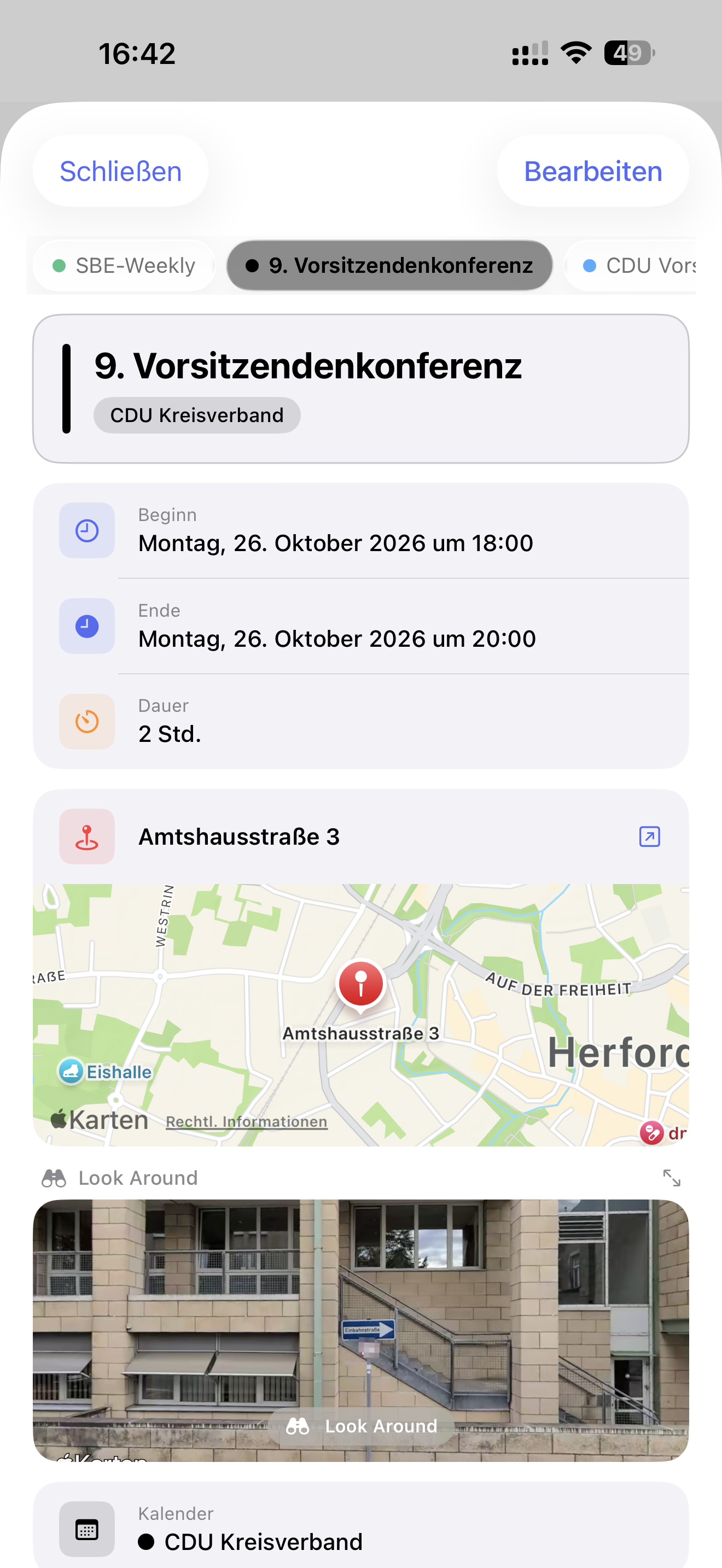 Kartenintegration in Weeknor